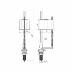 Клапан для бачка унитаза АниПласт WC5550, нижний подвод, 1/2", пластиковая резьба