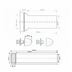 Переход для инсталляции Mcalpine FP45R-KIT2, с фановой трубой 90 мм, черный