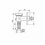 Сифон бутылочный Alca Plast APS1 для стиральной машины или посудомоечной машины, хром