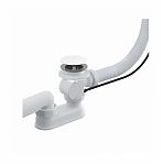 Сифон трубный Alcaplast A55K100 для ванны, гидрозатвор 40/50 мм, с переливом, хром