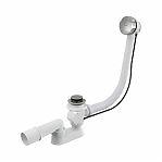 Сифон трубный Alcaplast A55K100 для ванны, гидрозатвор 40/50 мм, с переливом, хром