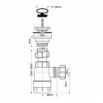 Сифон бутылочный MCAlpine MRW2L для раковины, 32-1 1/4", белый