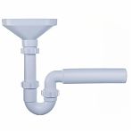 Сифон трубный MCAlpine HC7-FUN для раковины  40/50-1 1/2", с разрывом потока струи, белый