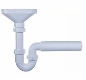 Сифон трубный MCAlpine HC7-FUN для раковины  40/50-1 1/2", с разрывом потока струи, белый