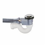 Сифон трубный Frap F68 для ванны 40-1 1/2", с переливом, хром