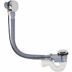 Сифон трубный Frap F68 для ванны 40-1 1/2", с переливом, хром