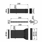 Комплект дополнительных принадлежностей Alca Plast M900, для подключения к подвесному унитазу