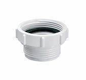 Гайка переходная для сифона McAlpine НС54 1 1/2"-1 1/4", ВР-НР, пластиковая, белая