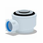 Сифон Ани для душевого поддона E410CL 1 1/2", хром клик-клак