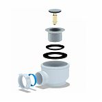 Сифон Ани для душевого поддона E410CL 1 1/2", хром клик-клак