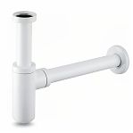 Сифон бутылочный Frap F82-6 для раковины 32-1 1/4", горизонтальный выход, белый