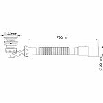Сифон трубный Nova 1622 для душевого поддона 40/50-1 1/2", белый