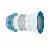 Труба гофрированная Nova 7012, для выпуска унитаза, 500 мм, диаметр 110 мм, полипропиленовая, белая