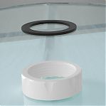 Труба гофрированная McAlpine Nova 1315 гибкая, с гайкой, раздвижная, вход 1 1/2", выход 40/50 мм, длина 740 мм, белая