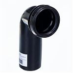 Отвод стоковый 90 гр. AlcaPlast M908 комплект 90х90 мм, полипропилен, для инсталляций, черный