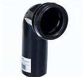 Отвод стоковый 90 гр. AlcaPlast M908 комплект 90х90 мм, полипропилен, для инсталляций, черный