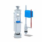 Арматура для унитаза Ани Пласт WC6550М с нижней подводкой 1/2", кнопка хром, эконом