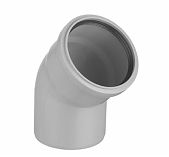Отвод канализационный Ostendorf НТВ, 45°, 90, 90, PP полипропилен, раструбное соединение, серый