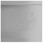 Отвод канализационный Ostendorf НТВ, 45°, 90, 90, PP полипропилен, раструбное соединение, серый