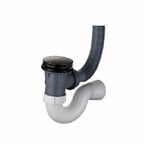 Сифон для ванны автомат Frap F68-29, матовый, современный стиль, оружейная сталь