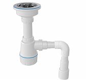 Сифон для мойки Nova Plumbing Solution 1042, с выпуском 3 1/2", латунный винт 45 мм