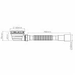 Сифон трубный Nova 1625 для душевого поддона 40/50-1 1/2", гофрированный, белый