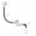 Сифон трубный Nova Plumbing Solution 1541 для ванны 40/50-1 1/2", автоматический, с переливом, хром