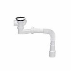 Сифон для ванны Nova Plumbing Solution 1541, автоматический, с переливом, гибкая труба 1/2"