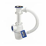 Сифон бутылочный Orio А-4004 для мойки, 40-1 1/2", с гибким переливом, хром