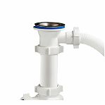 Сифон бутылочный Orio А-4004 для мойки, 40-1 1/2", с гибким переливом, хром