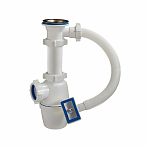 Сифон для мойки Orio А-4004 с гибким переливом, бутылочный, 1 1/2"х40 мм