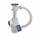 Сифон для мойки Orio А-4004 с гибким переливом, бутылочный, 1 1/2"х40 мм