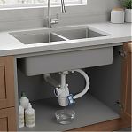 Сифон для мойки Orio А-4004 с гибким переливом, бутылочный, 1 1/2"х40 мм