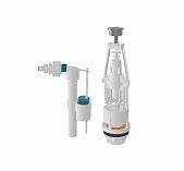 Комплект арматуры Nova 4126 для унитаза, универсальная 1/2", однорежимная, пластик