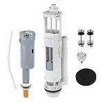 Комплект арматуры AV Engineering AVE129700BL для унитаза, нижний подвод, 1/2", кнопка хром