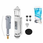 Комплект арматуры AV Engineering AVE129700BL для унитаза, нижний подвод, 1/2", кнопка хром