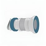 Гибкая труба для унитаза Nova 7012, 0.5 м, диаметр 110 мм, полипропиленовая, белая