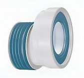 Манжета эксцентриковая Nova 7151 для унитаза, диаметр 110 мм, длина смещения по оси 20 мм, белый