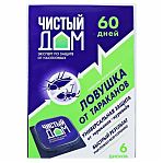 Ловушка для тараканов и муравьев Чистый дом, инсектицидная, 6 дисков