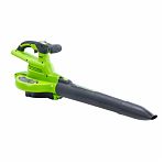 Воздуходувка-пылесос аккумуляторная Greenworks G40ABVIIK5, 40В, 1 акк. х 5,0 Ah+з.у