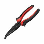 Длинногубцы изогнутые Matrix 17462, сталь, двухкомпонентные рукоятки, длина 200 мм