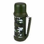 Термос Mallony Military нержавеющая сталь, пробка с клапаном, боковые ручки, 1.2 л