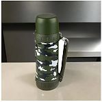 Термос Mallony Military нержавеющая сталь, пробка с клапаном, боковые ручки, 1.2 л