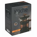 Френч-пресс Leonord Foresta Nera, объем 600 мл, стекло, нержавеющая сталь, черный