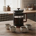 Френч-пресс Leonord Foresta Nera, объем 800 мл, стекло, нержавеющая сталь, черный