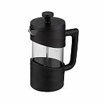 Френч-пресс Mallony La Caffetteria 108408, 600 мл, черный, стекло, нержавеющая сталь