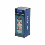 Термокружка Daniks Кот YYCF001-ct, пластиковый корпус и колба, цвет голубой, объем 380 мл