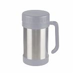 Термос Mallony Valente, широкое горло, ручка, серый, объем 0.5 л