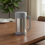 Термос Mallony Valente, широкое горло, ручка, серый, объем 0.5 л