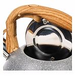 Чайник нержавеющая сталь Катунь soft touch Гранит, 447815, со свистком, серый, индукция, 2.8 л